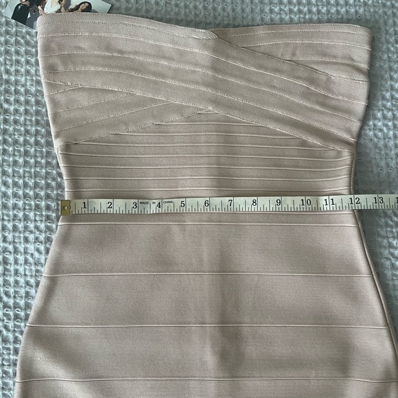 Y2K ShopFashionTherapy Bandage Dress Pink Nude SMALL - Picture 3 of 7